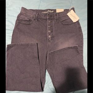 Universal Thread NWT Button Fly High-Rise Vintage Straight Jeans in Gray Size 12